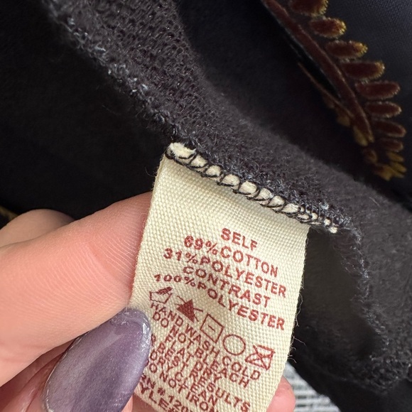 Mystree Charcoal Cardigan with Paisley Burnout Scarf Accents - Picture 5 of 9